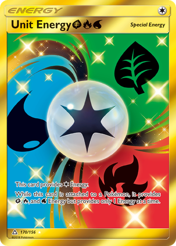 Unit Energy GrassFireWater #170 from Ultra Prism - Rare Secret