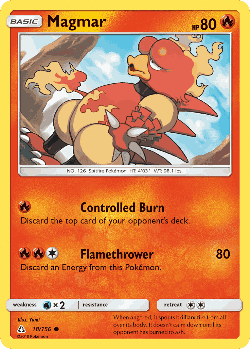 Magmar Pokémon TCG card art