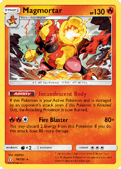 Magmortar Pokémon TCG card art