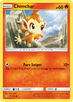 Chimchar Pokémon TCG card art