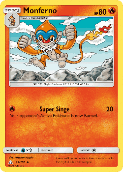 Monferno Pokémon TCG card art