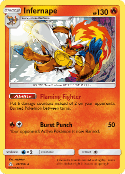 Infernape Pokémon TCG card art