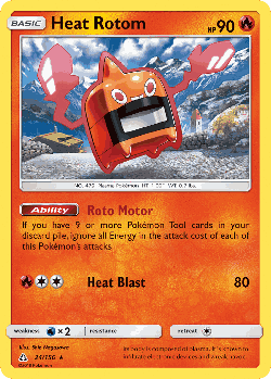 Heat Rotom Pokémon TCG card art