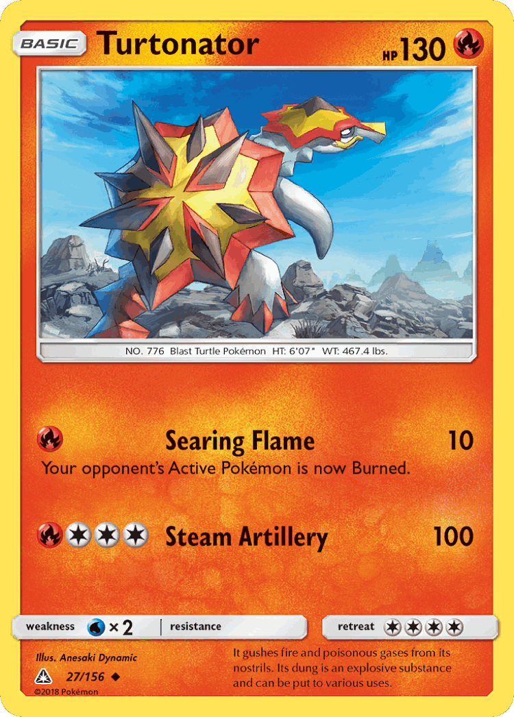 Turtonator #27 from Ultra Prism - Uncommon - Illustrated by Anesaki Dynamic