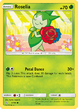Roselia Pokémon TCG card art