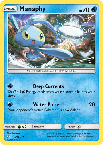 Manaphy #42 from Ultra Prism - Uncommon - Illustrated by kawayoo