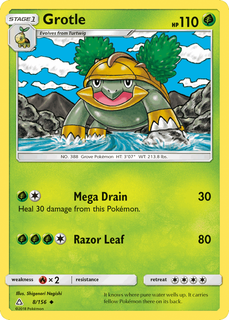 Grotle #8 from Ultra Prism - Uncommon - Illustrated by Shigenori Negishi