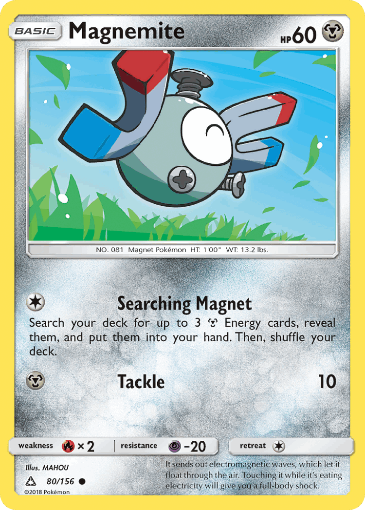 Magnemite #80 from Ultra Prism - Common - Illustrated by MAHOU