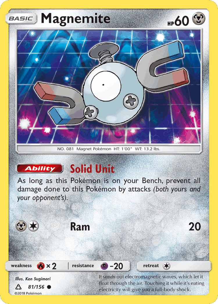 Magnemite #81 from Ultra Prism - Common - Illustrated by Ken Sugimori