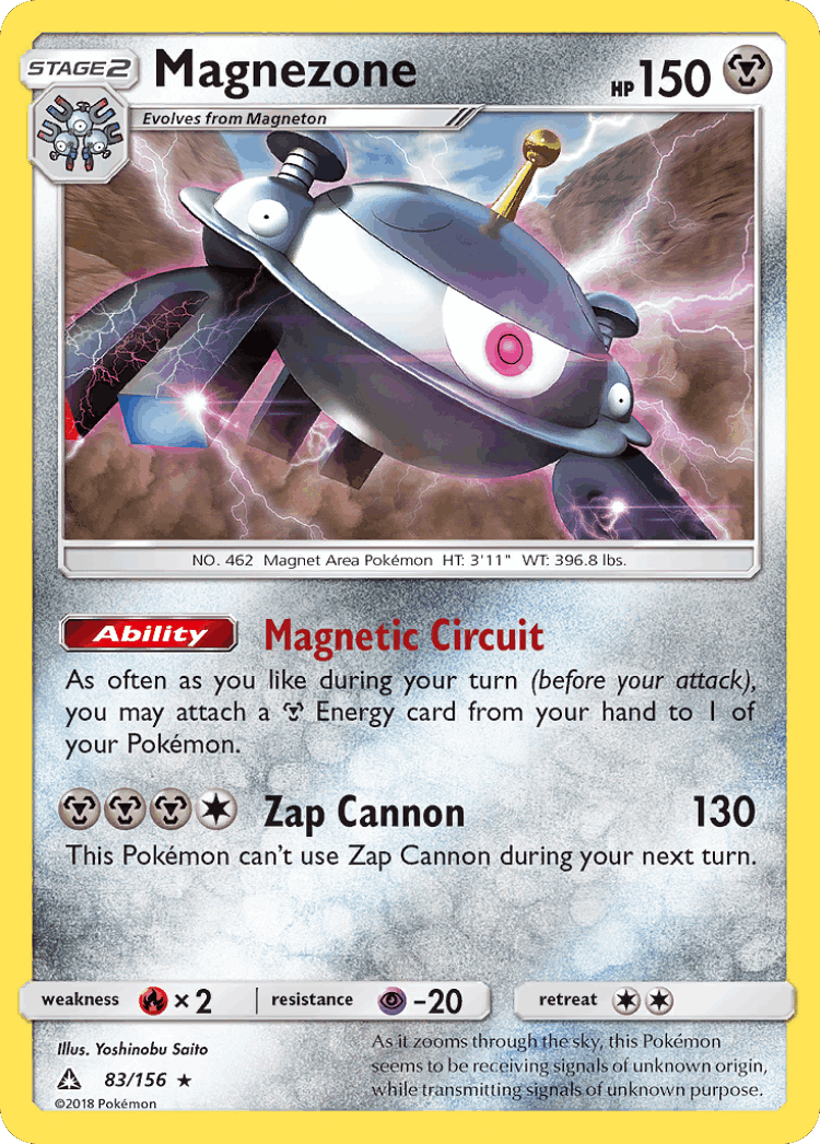 Magnezone #83 from Ultra Prism - Rare Holo - Illustrated by Yoshinobu Saito
