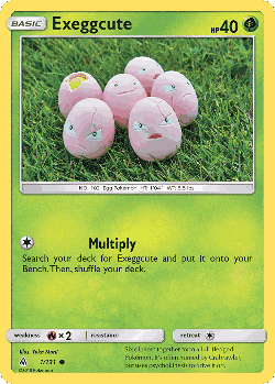 Exeggcute Pokémon TCG card art