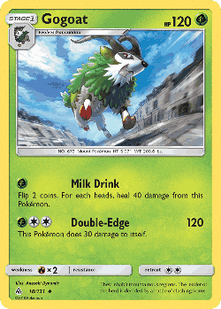 Gogoat Pokémon TCG card art