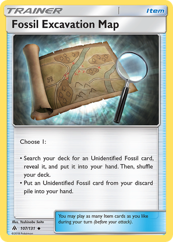 Fossil Excavation Map #107 from Forbidden Light - Uncommon - Illustrated by Yoshinobu Saito