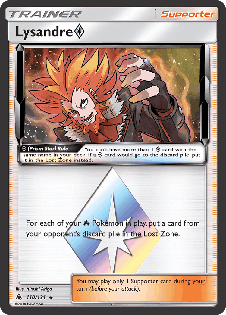 Lysandre ◇ #110 from Forbidden Light - Rare Prism Star - Illustrated by Hitoshi Ariga