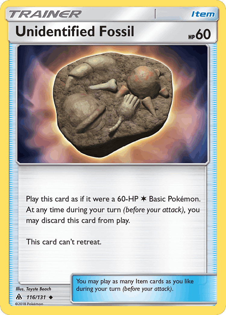 Unidentified Fossil #116 from Forbidden Light - Uncommon - Illustrated by Toyste Beach