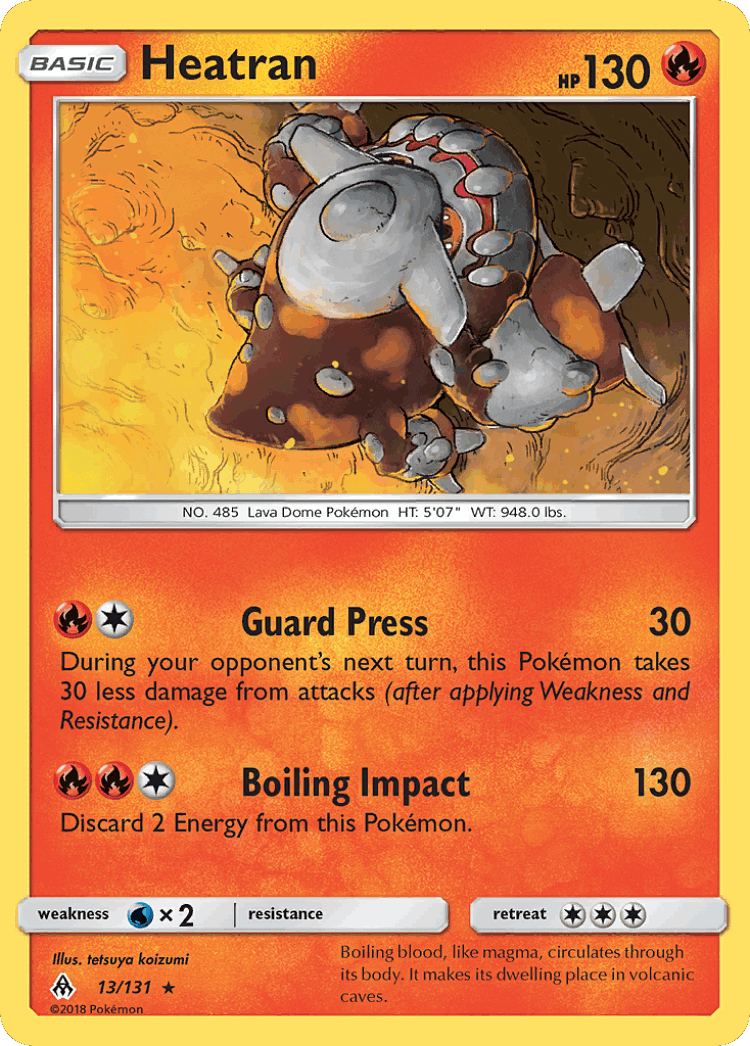 Heatran #13 from Forbidden Light - Rare - Illustrated by tetsuya koizumi