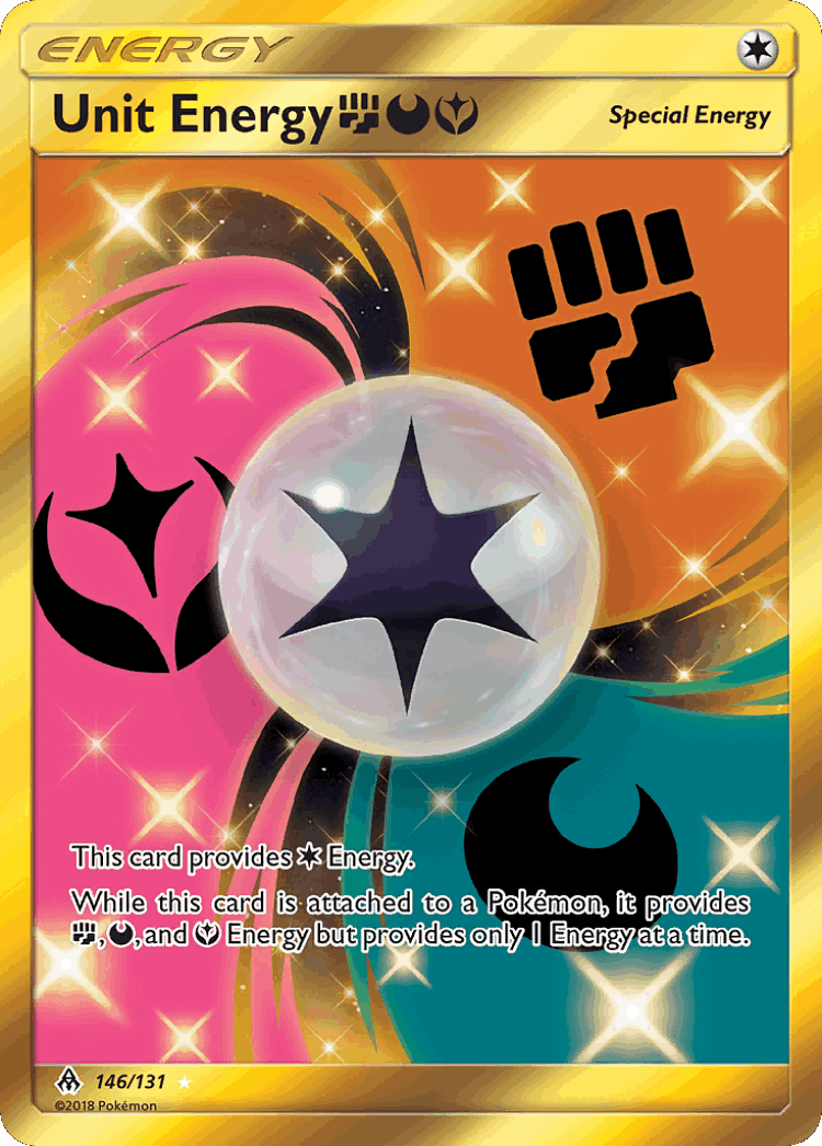 Unit Energy FightingDarknessFairy #146 from Forbidden Light - Rare Secret