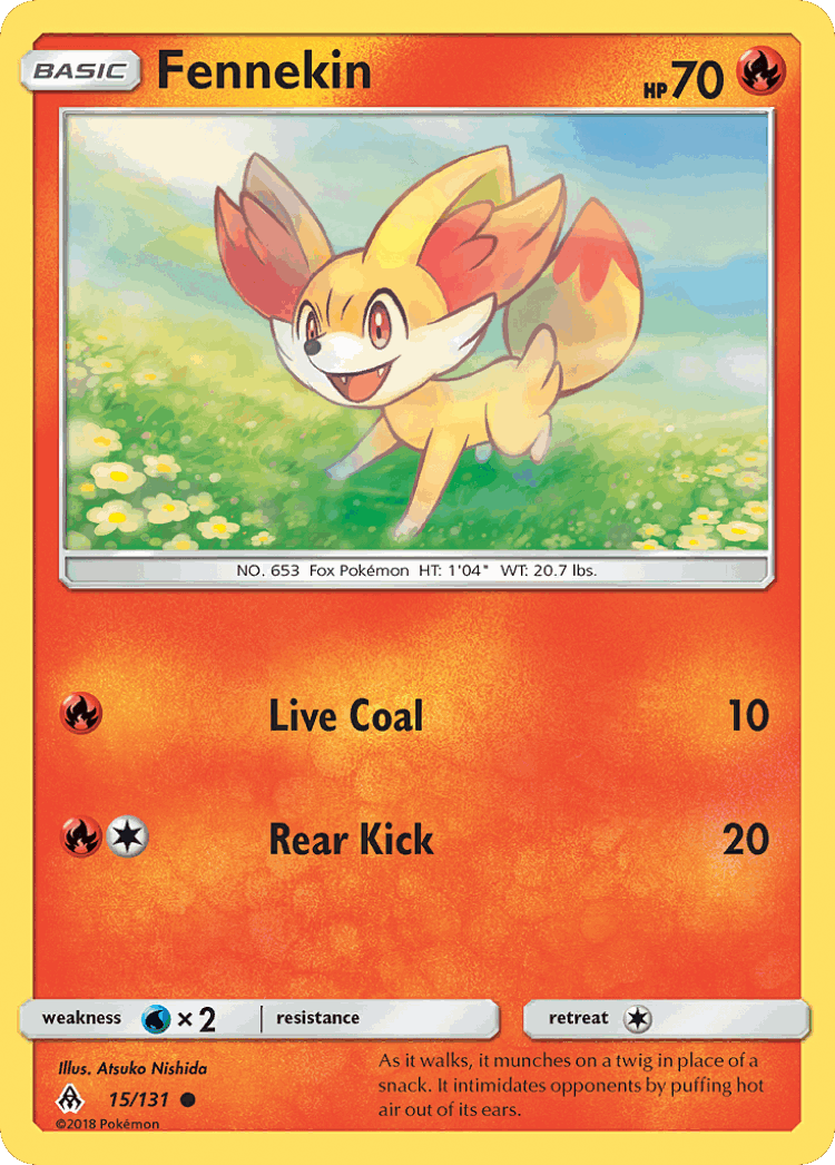 Fennekin #15 from Forbidden Light - Common - Illustrated by Atsuko Nishida
