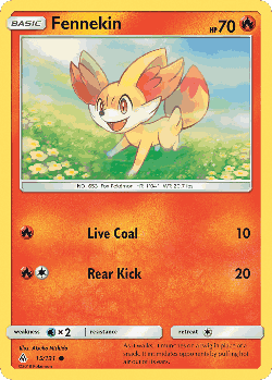Fennekin Pokémon TCG card art