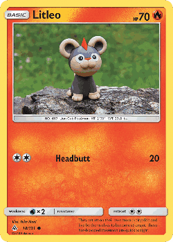 Litleo Pokémon TCG card art