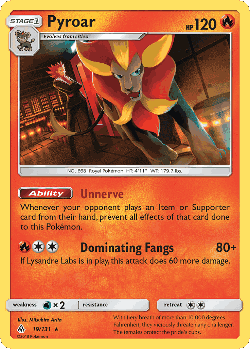 Pyroar Pokémon TCG card art