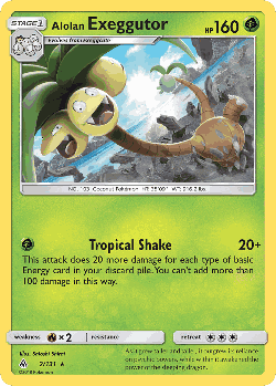 Alolan Exeggutor Pokémon TCG card art