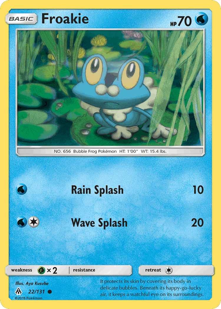 Froakie #22 from Forbidden Light - Common - Illustrated by Aya Kusube
