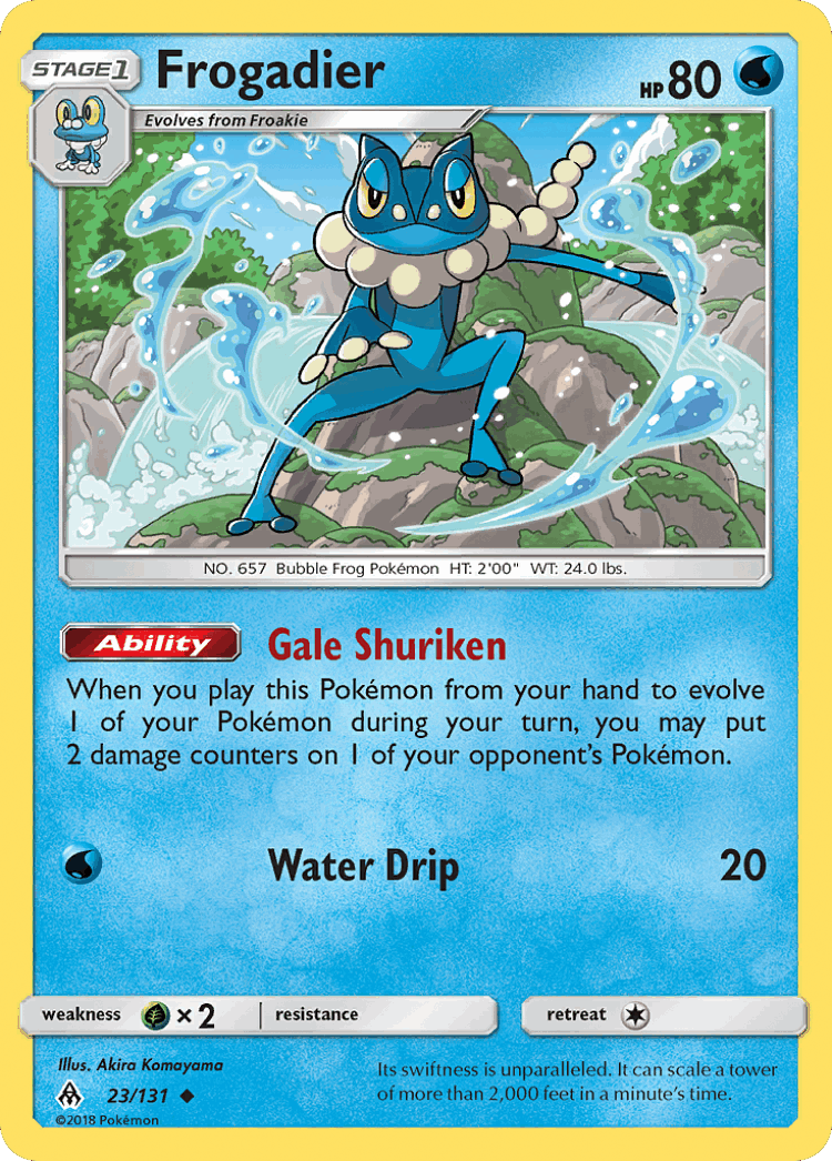 Frogadier #23 from Forbidden Light - Uncommon - Illustrated by Akira Komayama