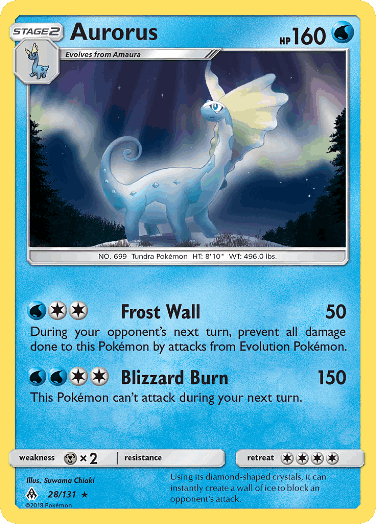 Aurorus #28 from Forbidden Light - Rare Holo - Illustrated by Suwama Chiaki