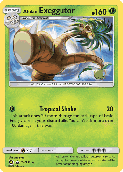 Alolan Exeggutor Pokémon TCG card art