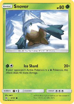 Snover Pokémon TCG card art