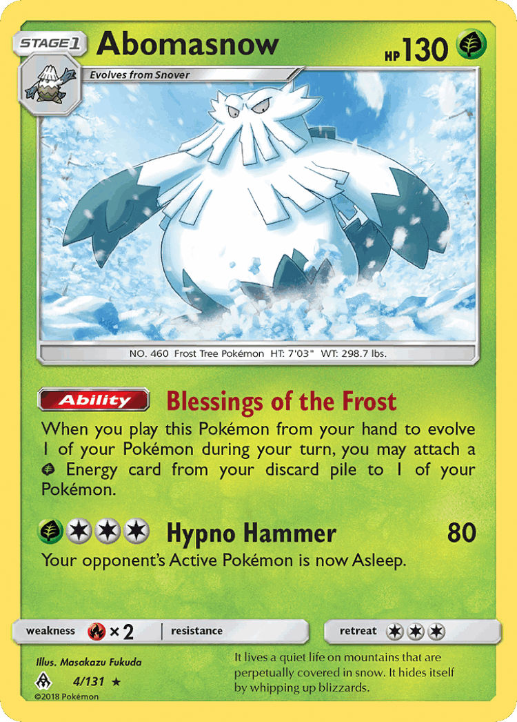 Abomasnow #4 from Forbidden Light - Rare - Illustrated by Masakazu Fukuda