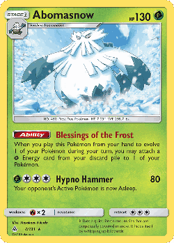 Abomasnow Pokémon TCG card art