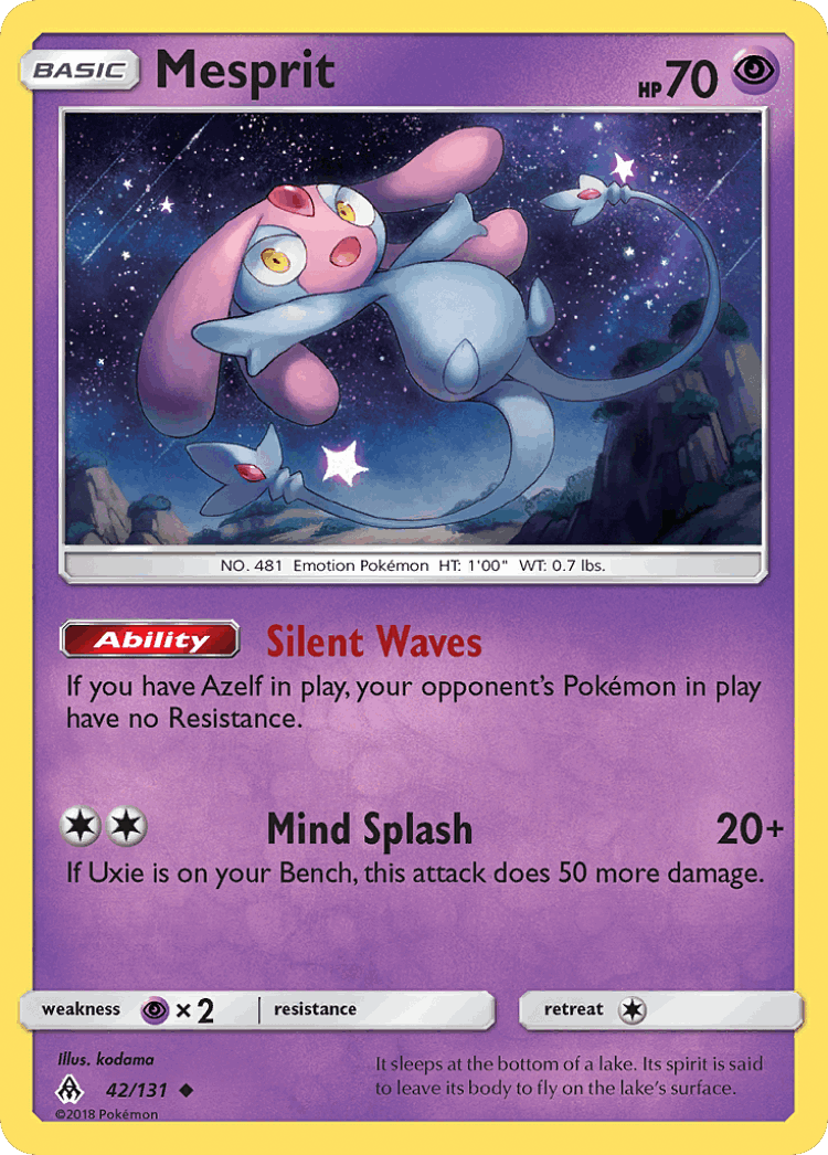 Mesprit #42 from Forbidden Light - Uncommon - Illustrated by kodama