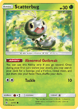 Scatterbug Pokémon TCG card art