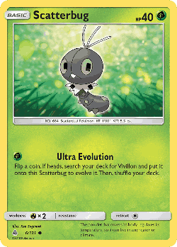 Scatterbug Pokémon TCG card art