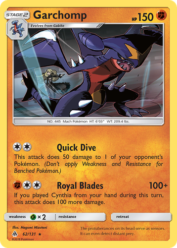 Garchomp 62, Forbidden Light