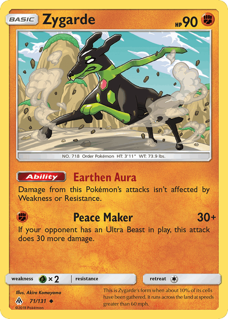 Zygarde #71 from Forbidden Light - Uncommon - Illustrated by Akira Komayama