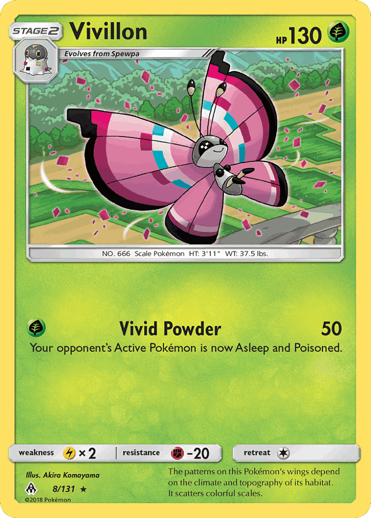 Vivillon #8 from Forbidden Light - Rare - Illustrated by Akira Komayama