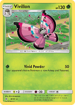 Vivillon Pokémon TCG card art