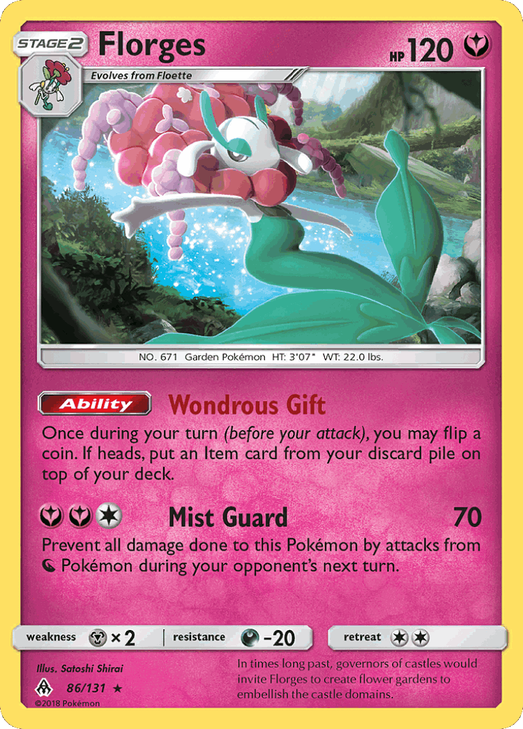 Florges #86 from Forbidden Light - Rare - Illustrated by Satoshi Shirai