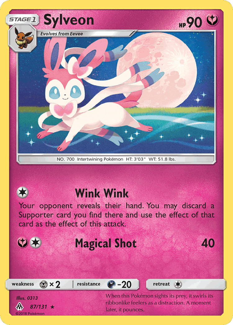 Sylveon #87 from Forbidden Light - Rare - Illustrated by 0313