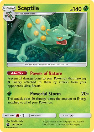 Sceptile Pokémon TCG card art