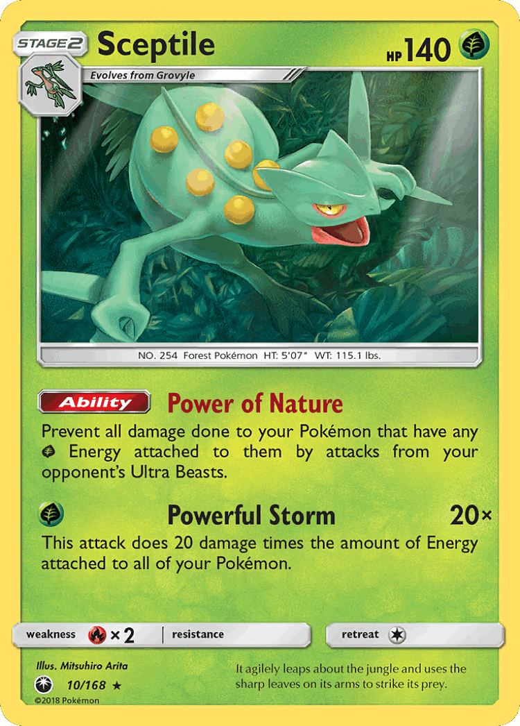Sceptile #10 from Celestial Storm - Rare - Illustrated by Mitsuhiro Arita