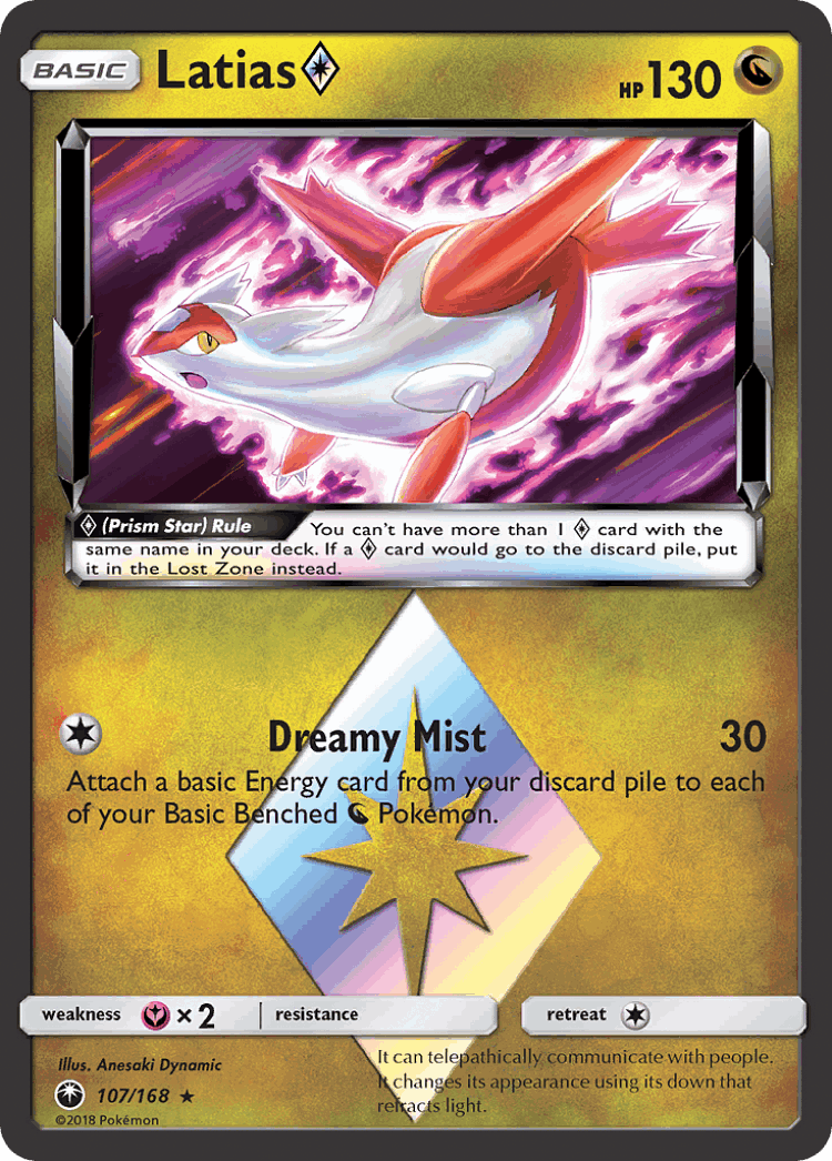 Latias ◇ #107 from Celestial Storm - Rare Prism Star - Illustrated by Anesaki Dynamic