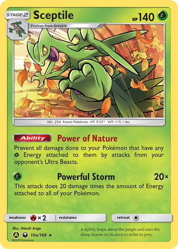 Sceptile Pokémon TCG card art