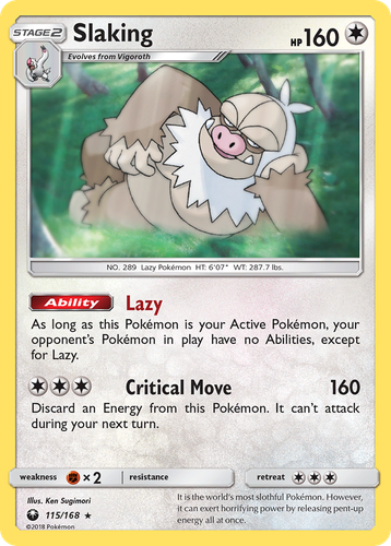 Slaking #115 from Celestial Storm - Rare Holo - Illustrated by Ken Sugimori