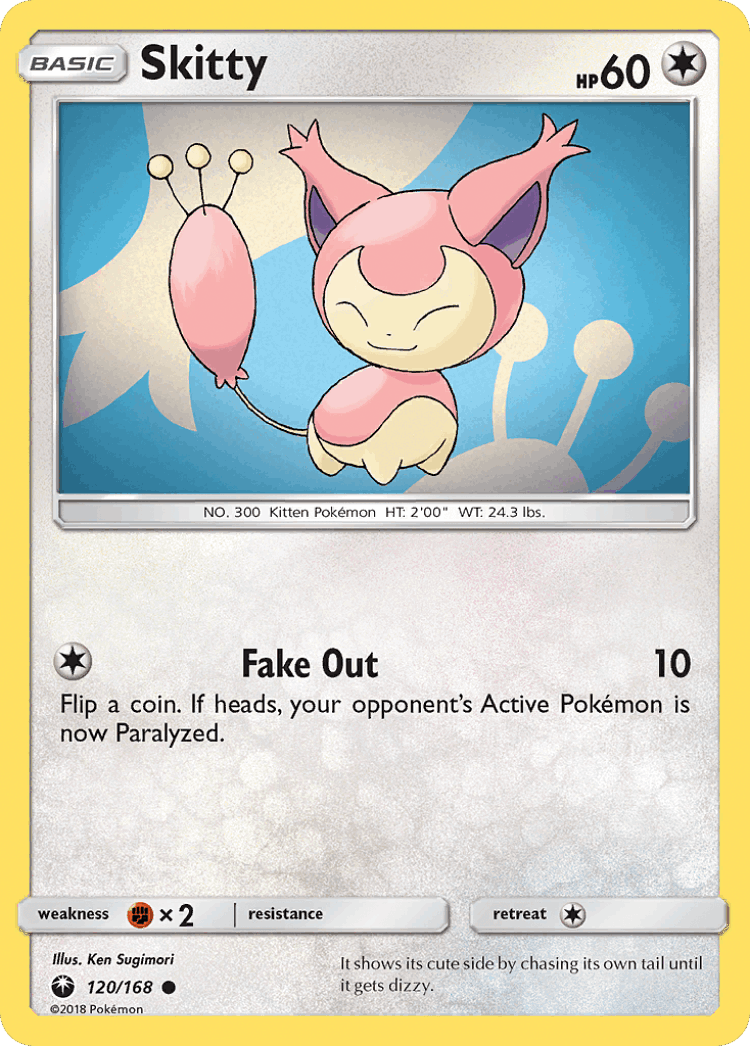 Skitty #120 from Celestial Storm - Common - Illustrated by Ken Sugimori
