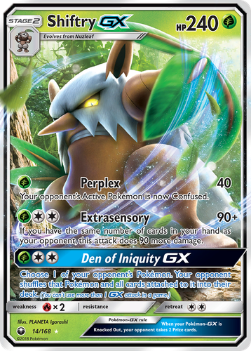 Shiftry-GX #14 from Celestial Storm - Rare Holo GX - Illustrated by PLANETA Igarashi