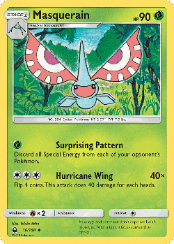 Masquerain Pokémon TCG card art